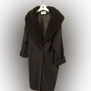 Holt Renfrew Made in Canada Mohair Wool Blend Coat